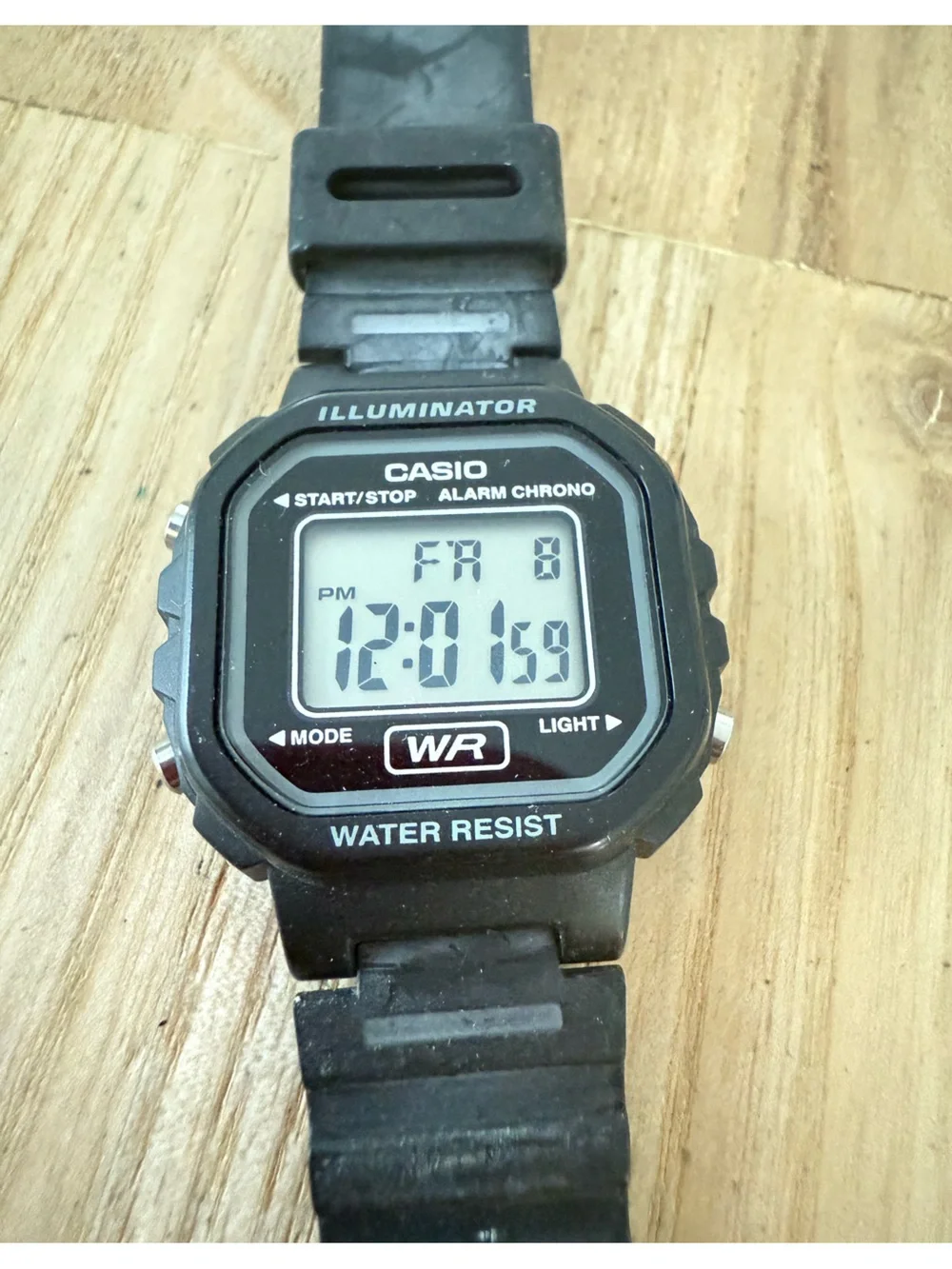 Casio LA-20WH black digital watch NEW BATTERY